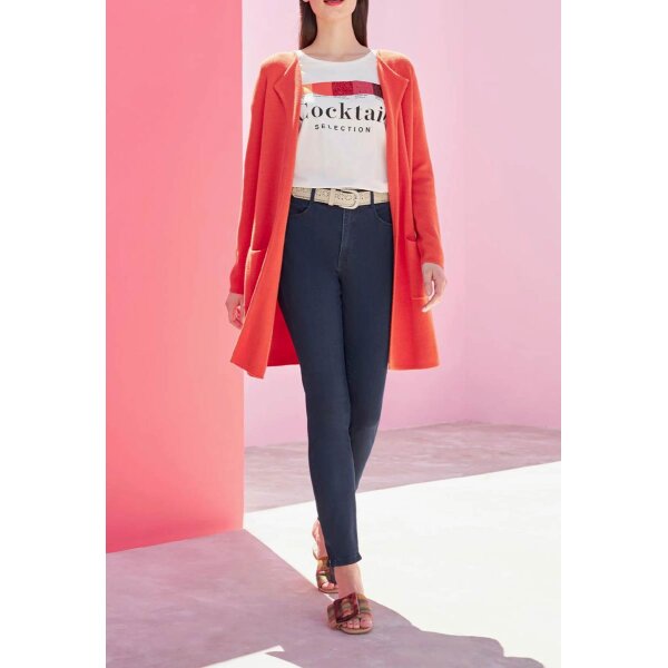Designer-Bauchweg-Jeans, dark denim