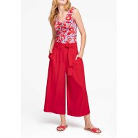 Designer-Culotte m. Gürtel, rot