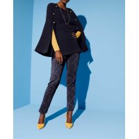 Jacquard-Stretchhose, marine-schwarz