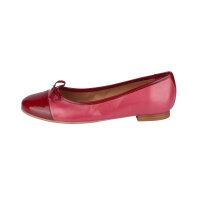 Ballerina slippers, cowhide and synthetic, red