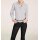 Designer-Bluse m. Perlen, grau