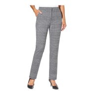 Glencheck pattern jersey trousers, black-white