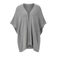Knit poncho, grey blend