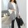 Knit poncho, grey blend