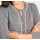 Designer-Cardigan m. Perlen, grau