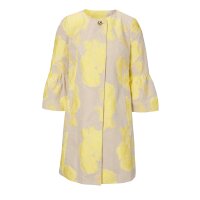 Designer-Jacquard-Longblazer, sand-gelb