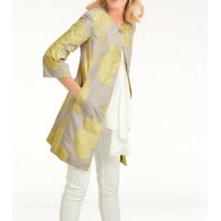 Designer-Jacquard-Longblazer, sand-gelb