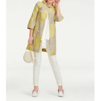 Designer-Jacquard-Longblazer, sand-gelb
