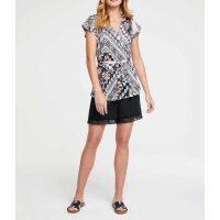 Druck-Jerseyshirt mit Gürtel, bunt