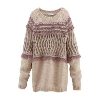 Bluza beżowo-liliowa