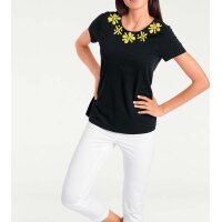Designer-Shirt, schwarz-gelb