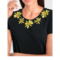Designer-Shirt, schwarz-gelb