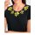 Designer-Shirt, schwarz-gelb