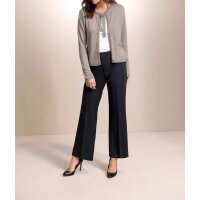 Luxus-Strickjacke m. Seide, taupe