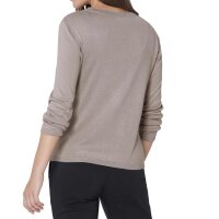 Luxus-Strickjacke m. Seide, taupe