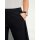 Trousers with chiffon throw, black