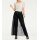 Trousers with chiffon throw, black