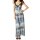 Cocktailkleid m. Pailletten, blau-bunt