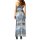 Cocktailkleid m. Pailletten, blau-bunt
