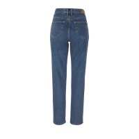 Marken-High-Waist-Jeans, blau