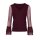 Designer-Pullover m. Plisseeärmeln, bordeaux