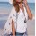 Blusenjacke m. Stickerei, offwhite-blau