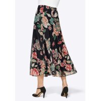 Mesh print skirt, black-lobster