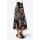 Mesh print skirt, black-lobster