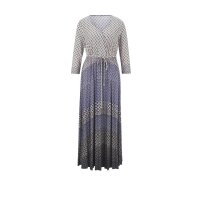 Print dress, denim blue patterned