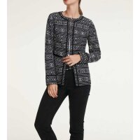 Jacquard jacket, black-offwhite