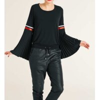 Volantshirt, schwarz