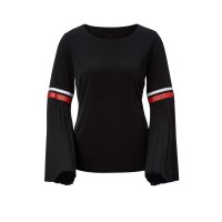 Volantshirt, schwarz