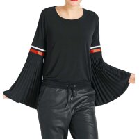 Volantshirt, schwarz