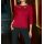Designer-Feinstrickpullover m. Cut-Outs, rot