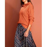 Designer-Grobstrickpullover, mandarine