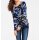 Druckpullover, grau-blau