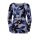 Druckpullover, grau-blau