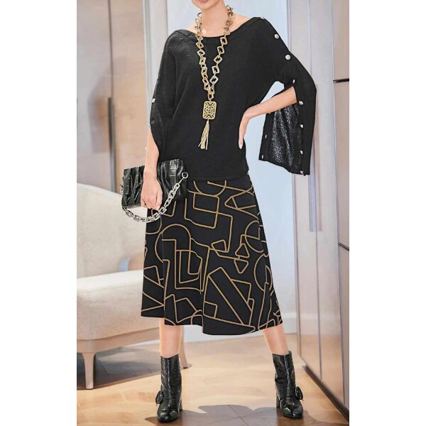 Designer-Rock, schwarz-beige