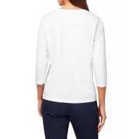 Designer-Shirt m. Druck-Dessin, weiß