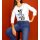 Designer-Shirt m. Druck-Dessin, weiß