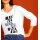 Designer-Shirt m. Druck-Dessin, weiß