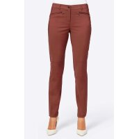 Designer-Stretchhose, rotbraun