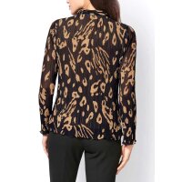 Designer-Plisseeshirt, schwarz-braun