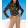 Designer-Plisseeshirt, schwarz-braun