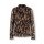 Designer-Plisseeshirt, schwarz-braun