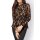 Designer-Plisseeshirt, schwarz-braun