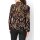 Designer-Plisseeshirt, schwarz-braun