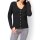 Designer-Rippenstrickjacke, schwarz