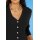 Designer-Rippenstrickjacke, schwarz