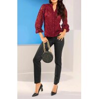 Designer-Spitzenbluse, kirsche